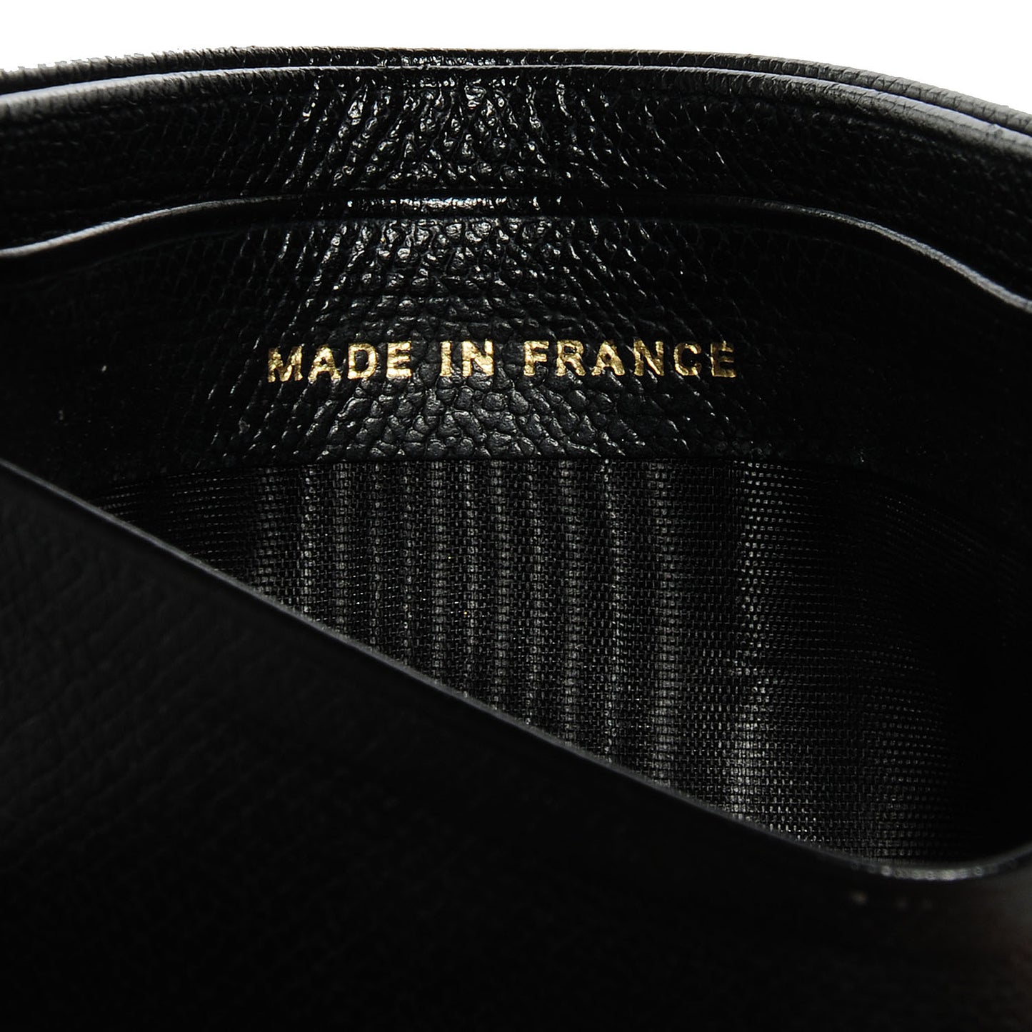 Calfskin CC Button Card Holder Case Black
