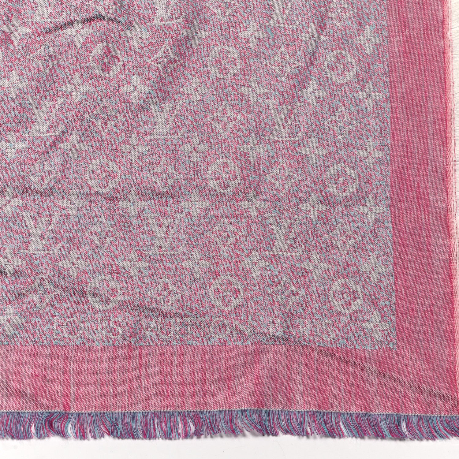 Louis Vuitton Silk Wool Monogram Shine Shawl 2 of 6