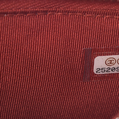 Chanel Caviar Quilted Classic Flat Wallet Pouch Red 7 of 11