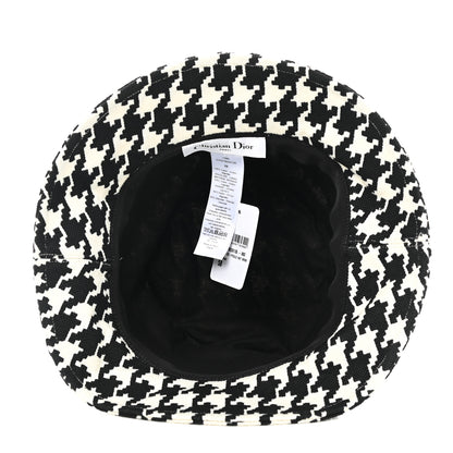 Christian Dior Pied De Poule Bucket Hat 58 Black White 7 of 8