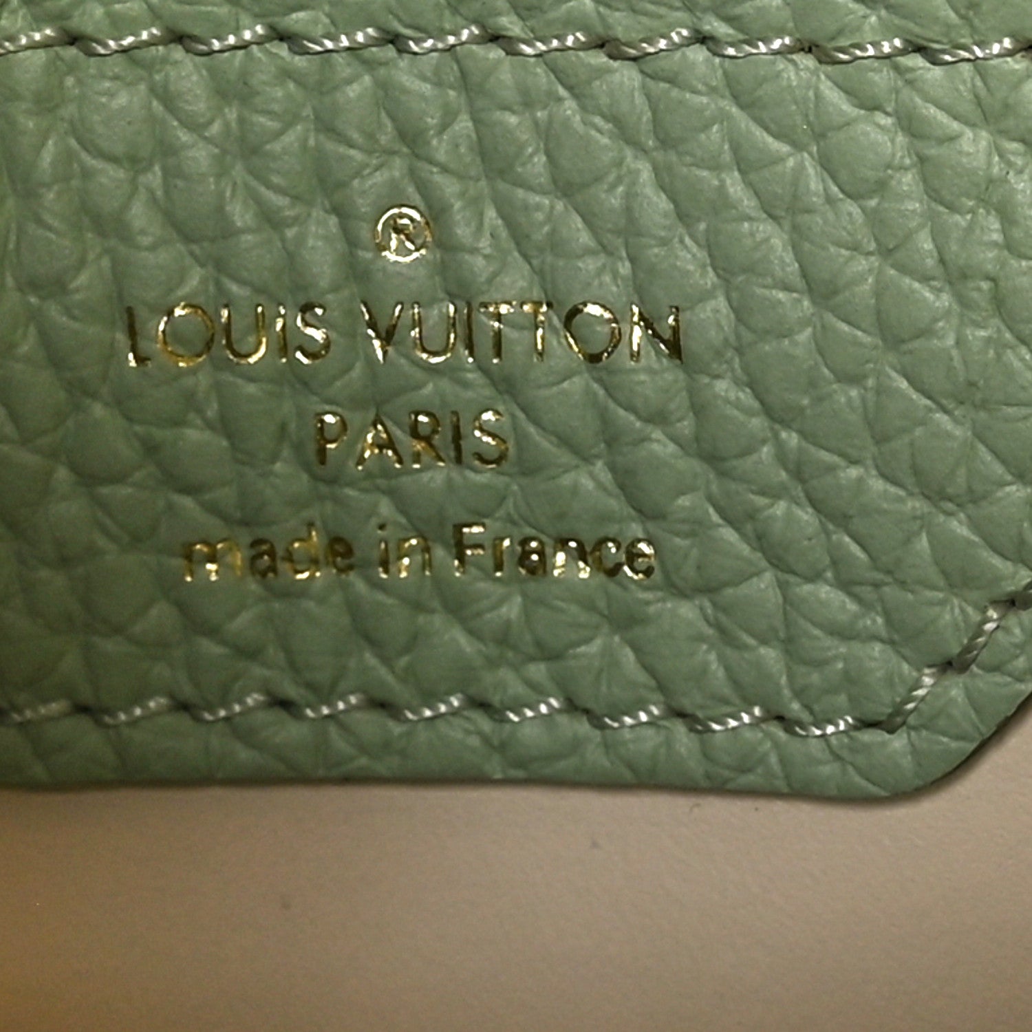 Louis Vuitton Taurillon Enamel Flower Padlock Chain Capucines BB Jade Green 6 of 9