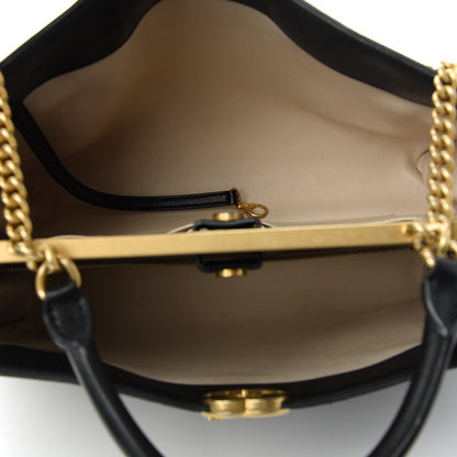 Chanel Lambskin Stitched Large Coco Lux Shopping Tote Black 5 of 10