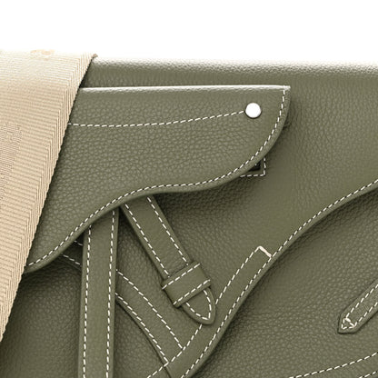 Christian Dior X KAWS Grained Calfskin Saddle Pouch Olive 8 of 11