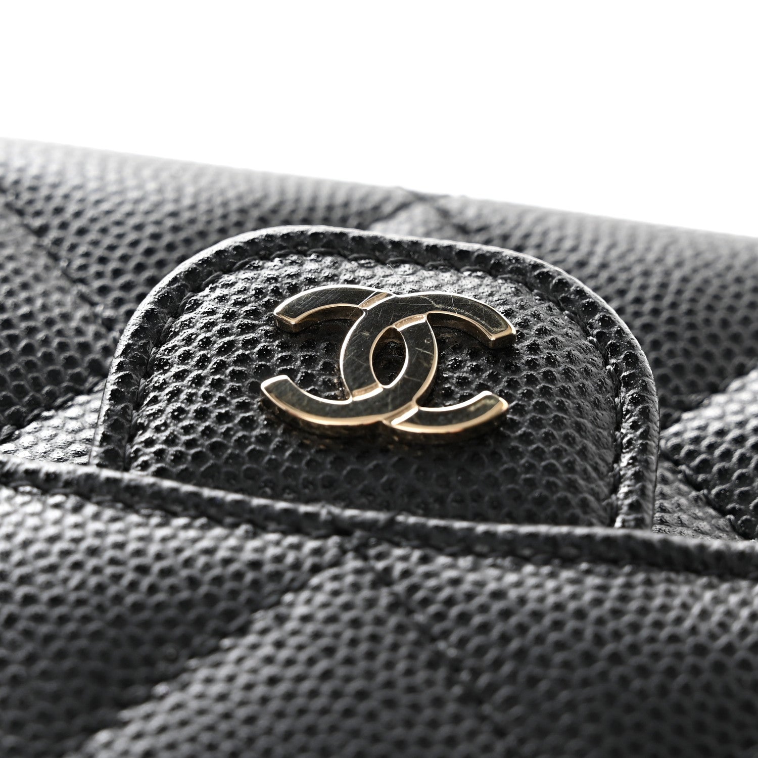 Chanel Caviar Quilted Flap Card Holder On Chain Black 11 of 11