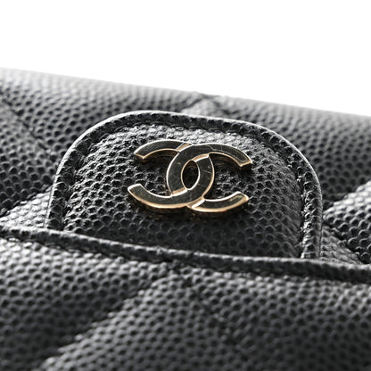 Chanel Caviar Quilted Flap Card Holder On Chain Black 11 of 11