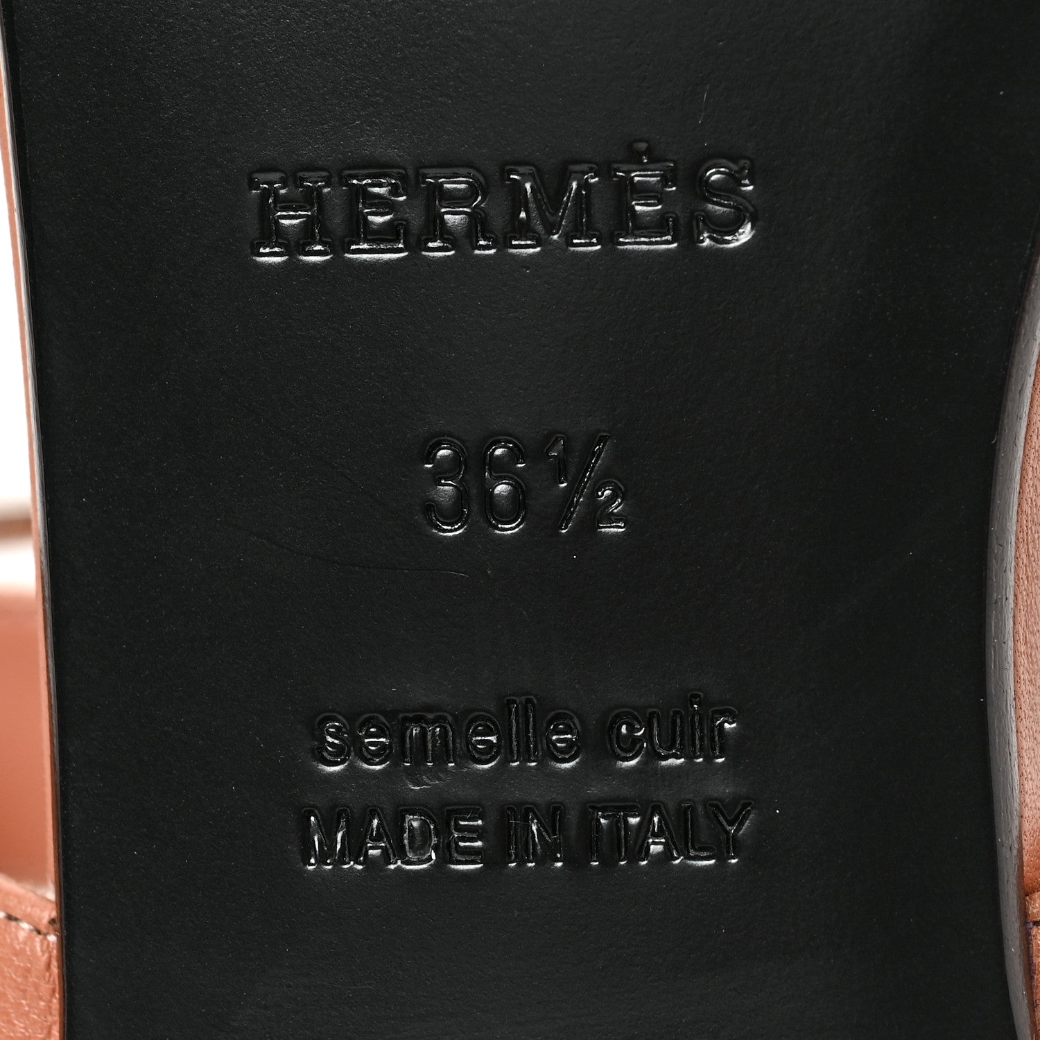 Hermes Calfskin Cristal Sandals 36.5 Rose Aube 6 of 8