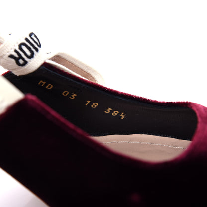 Christian Dior Velvet Ribbon J'Adior Slingback 65mm Pumps 38.5 Deep Amaranth 10 of 11