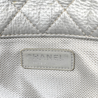Chanel Metallic Calfskin Quilted XXL Travel Flap Bag Silver 6 of 10