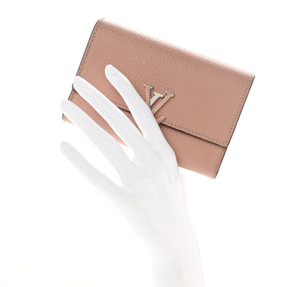 Louis Vuitton Taurillon Capucines Compact Wallet Magnolia 2 of 6