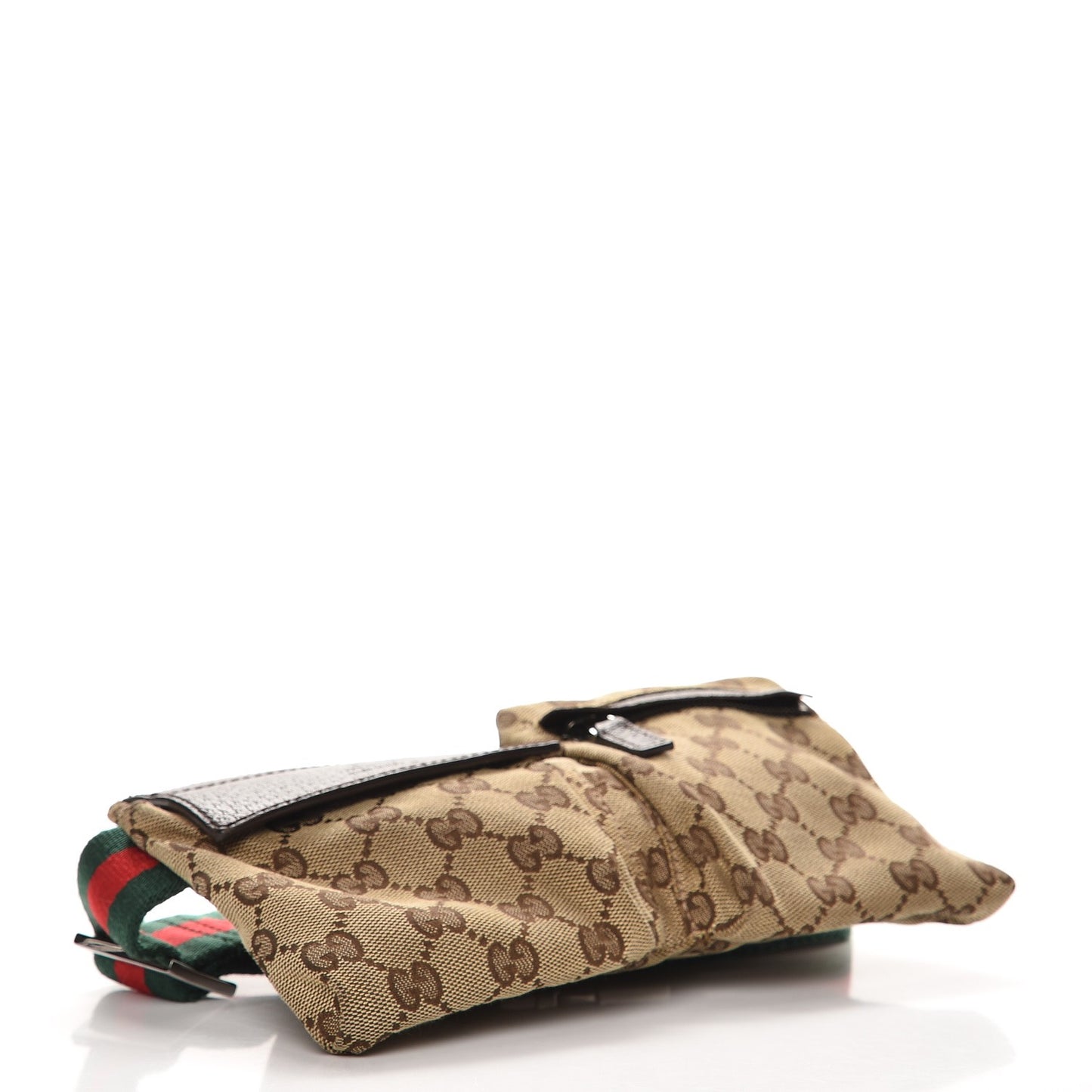 Monogram Web Belt Bag Dark Brown