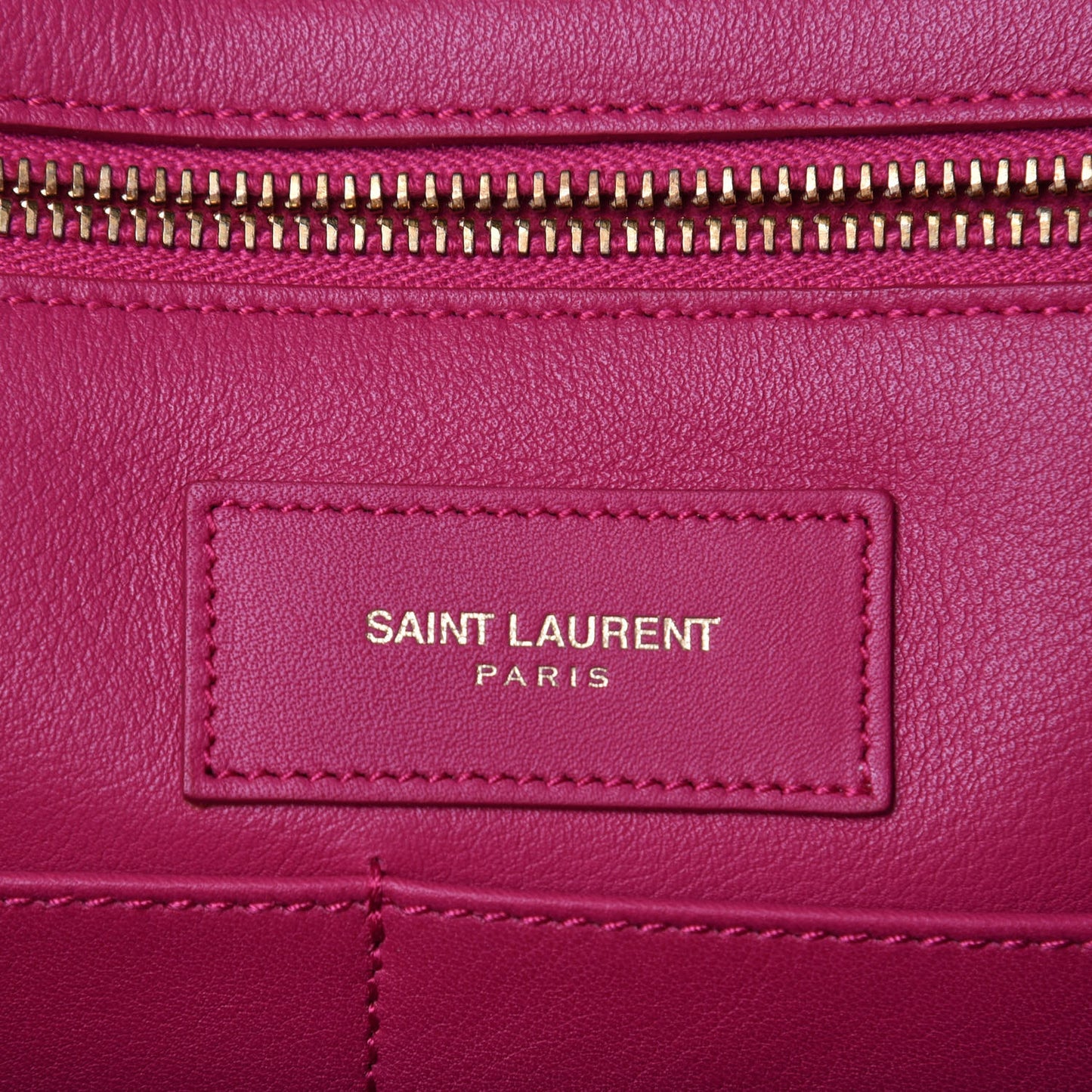 Calfskin Medium Classic Y Cabas Fuchsia