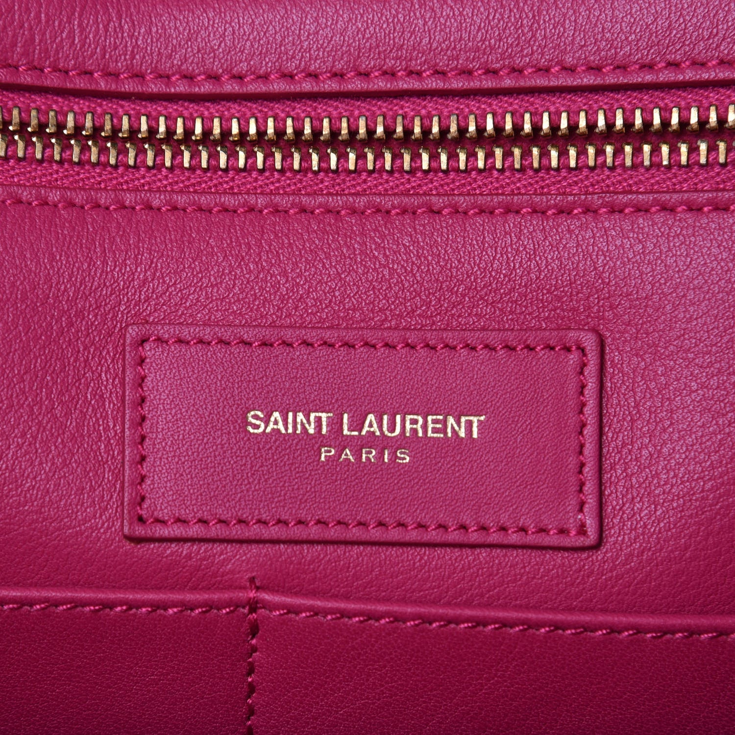 Saint Laurent Calfskin Medium Classic Y Cabas Fuchsia 7 of 8