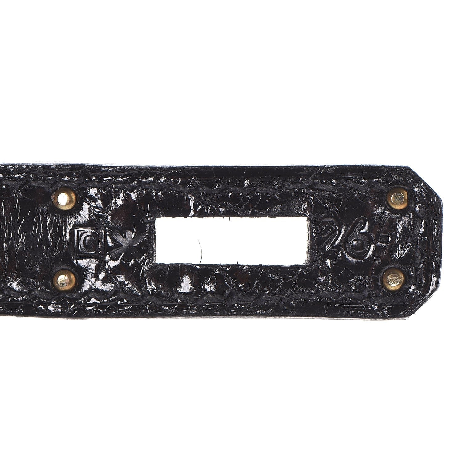 Hermes Shiny Niloticus Crocodile Kelly Cut Pochette Black 7 of 24