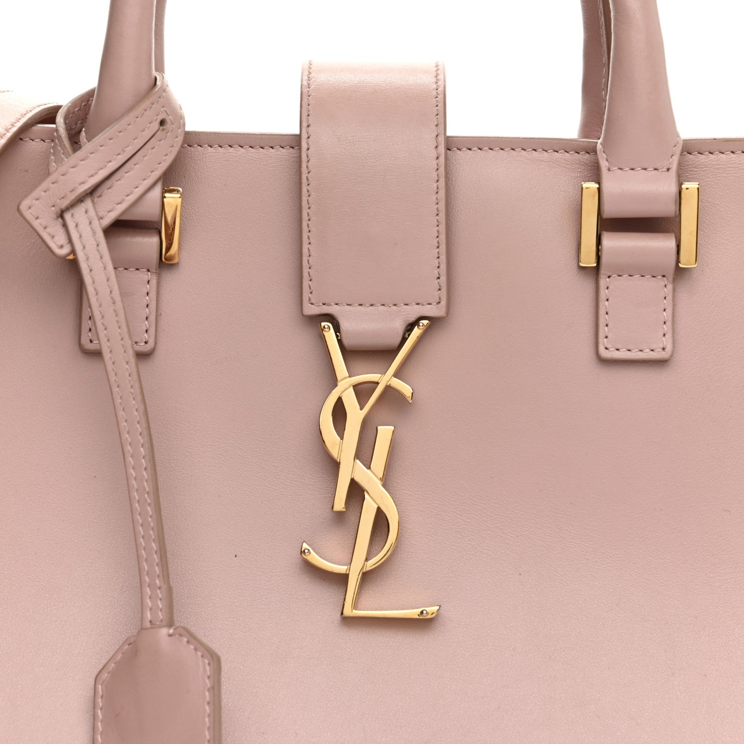Saint Laurent Smooth Calfskin Small Monogram Cabas Pink 7 of 13