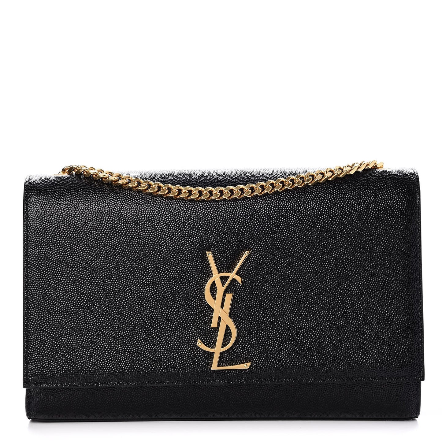 Grain De Poudre Medium Classic Monogram Kate Satchel Black