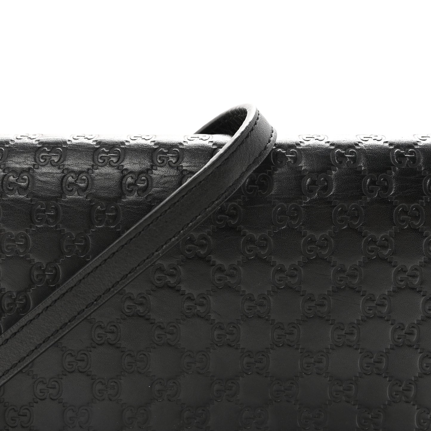 Microguccissima Crossbody Wallet Black