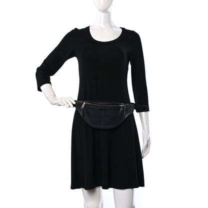 Burberry E-canvas Check Cason Mini Bum Bag Navy Blue 3 of 9