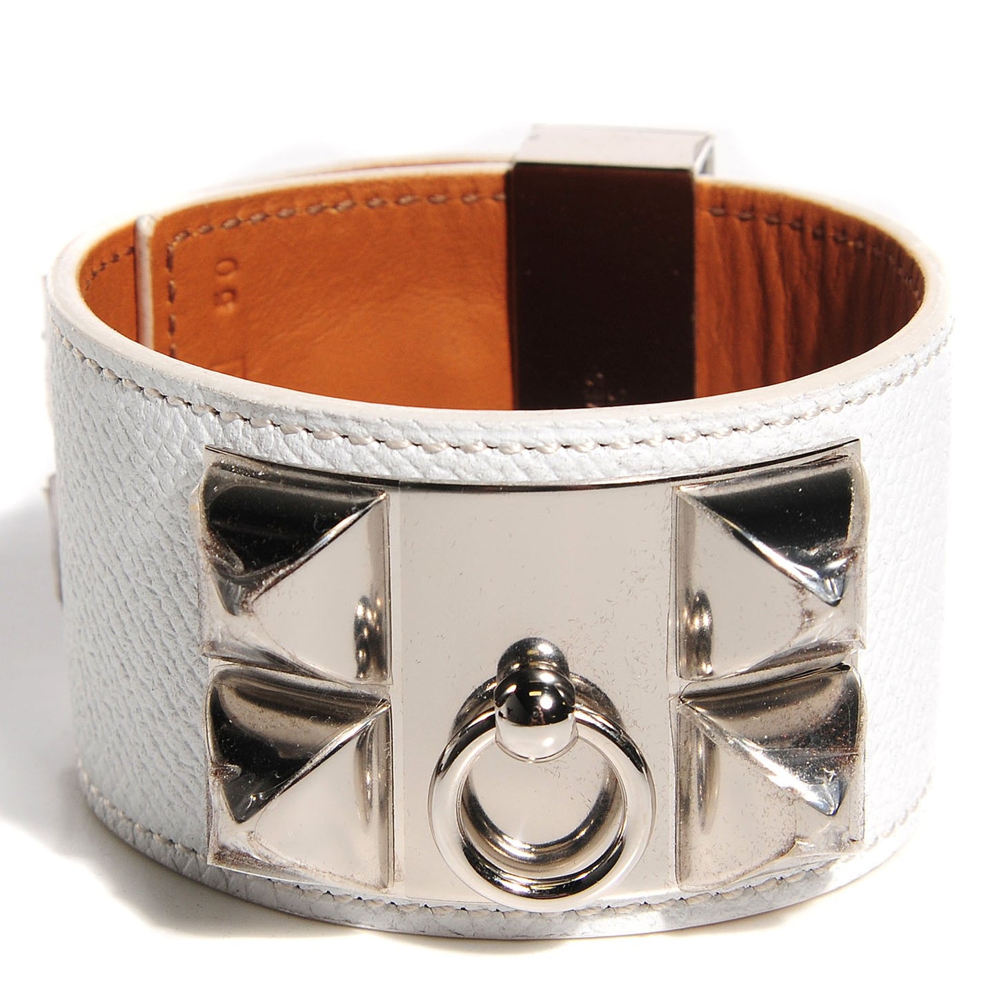 Epsom Collier de Chien CDC Bracelet Large White