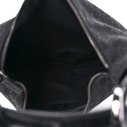 Gucci Monogram Medium Horsebit Chain Hobo Black 5 of 17