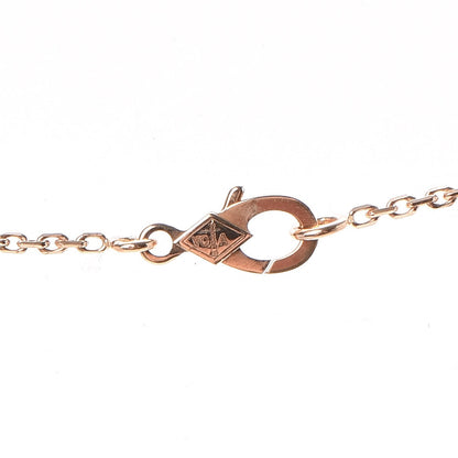 Van Cleef & Arpels 18K Rose Gold Diamond Black Onyx Vintage Alhambra Pendant Necklace 6 of 9