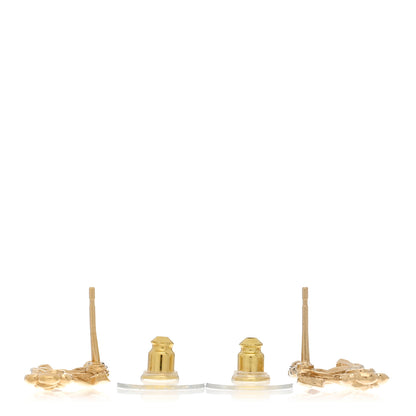 Chanel Metal Camellia CC Earrings Gold 3 of 5