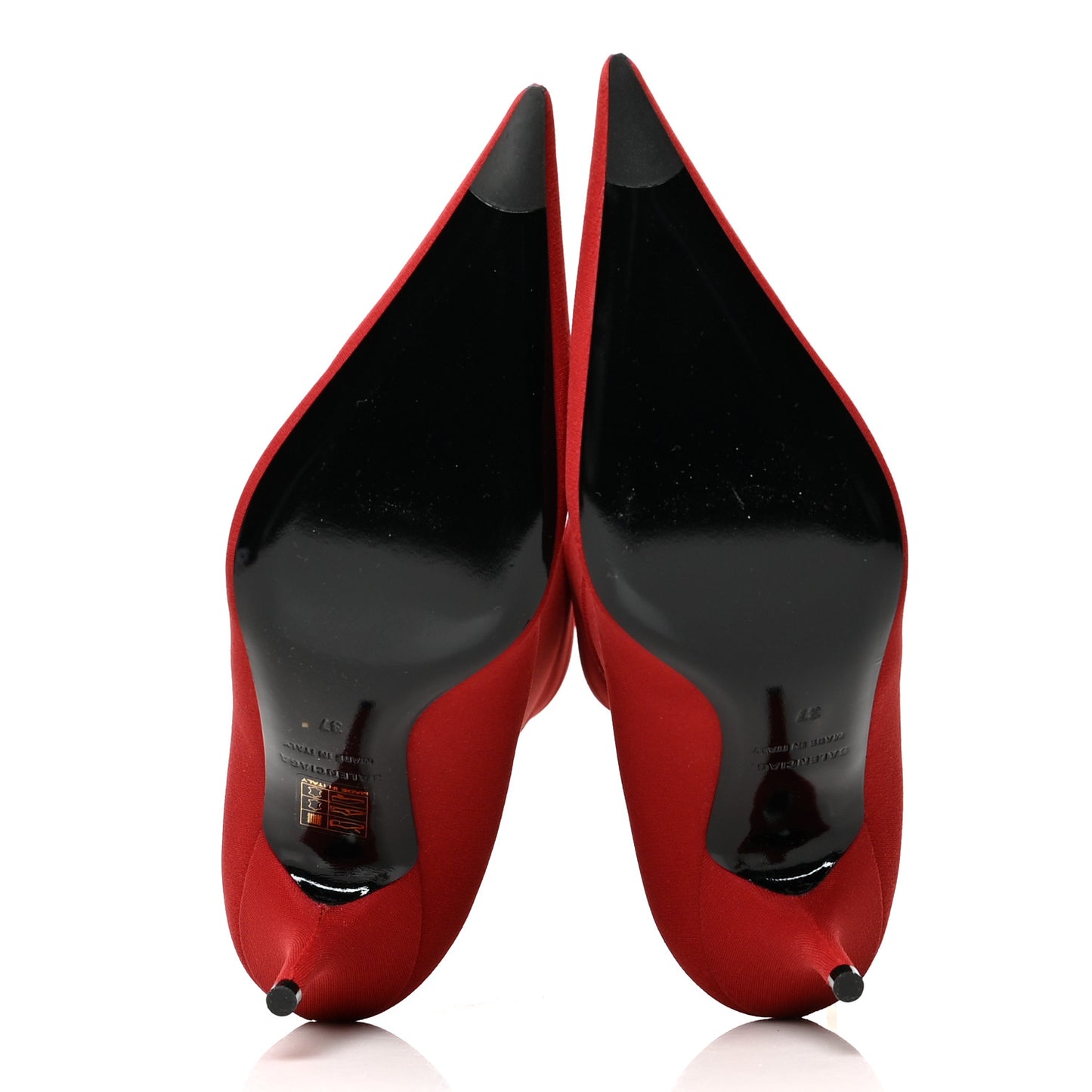 Jersey Crepe Extreme Pointed Toe Knife Booties 37 Rouge