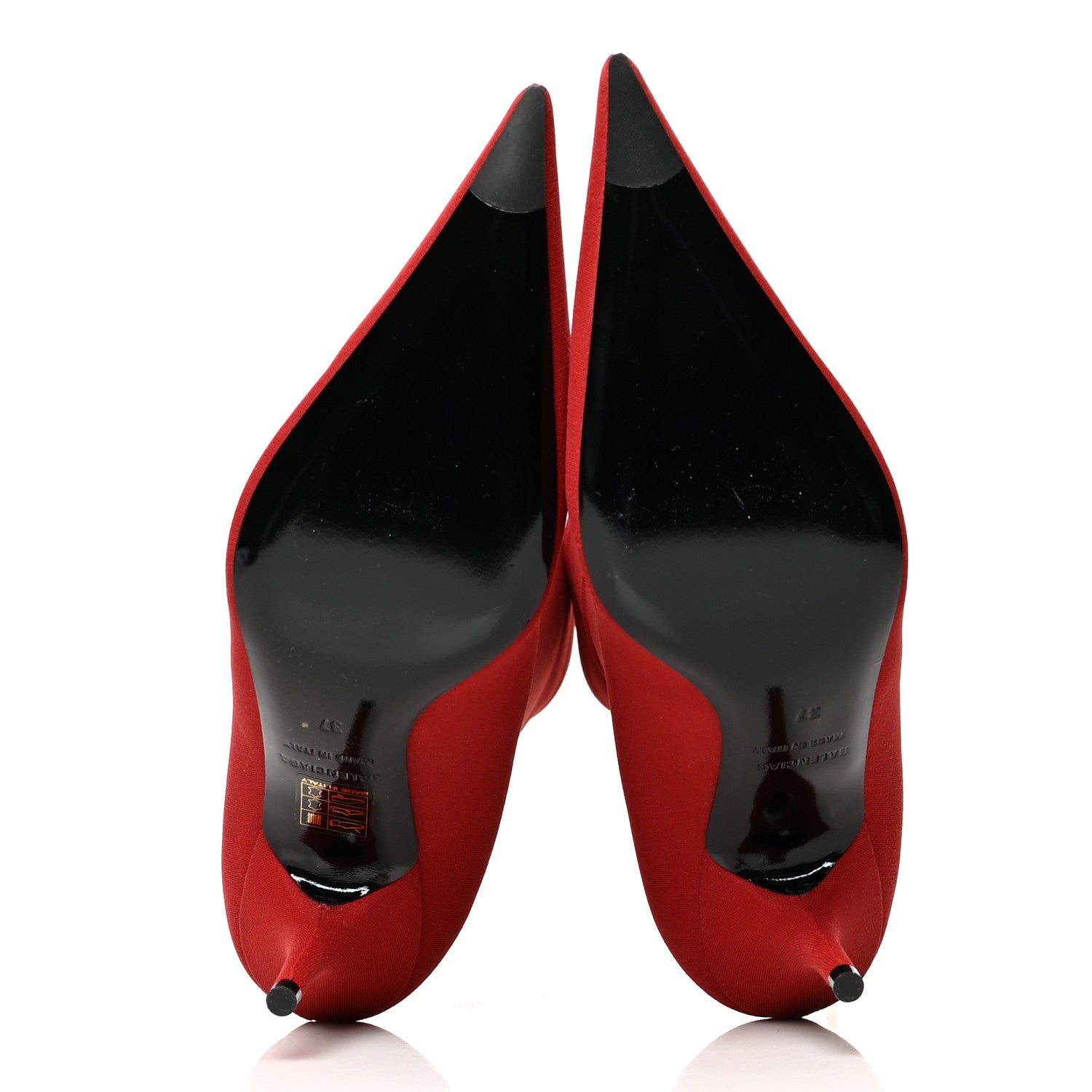 Balenciaga Jersey Crepe Extreme Pointed Toe Knife Booties 37 Rouge 5 of 6
