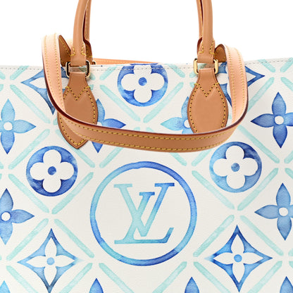 Louis Vuitton Monogram Tiles By The Pool Onthego MM Lagoon Blue 7 of 10