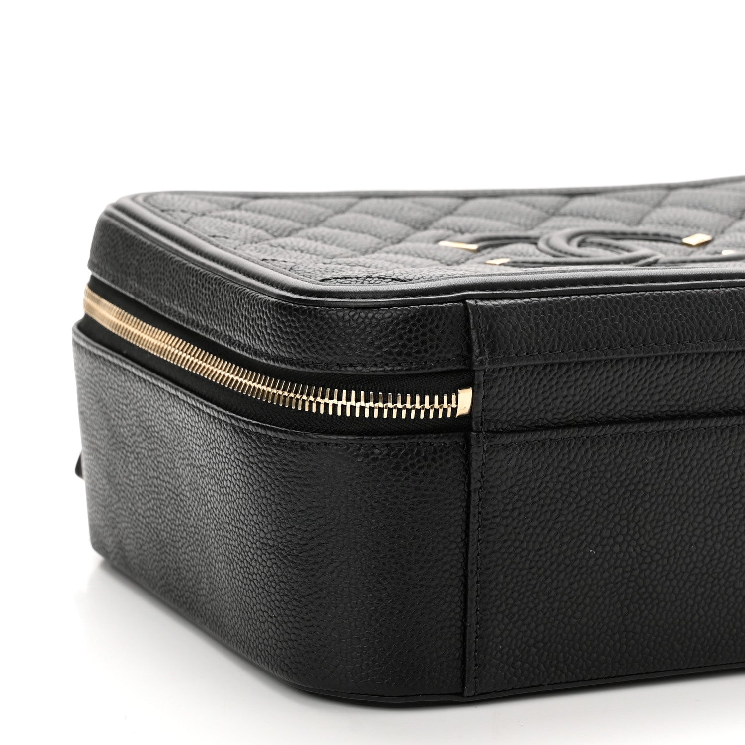 Chanel Caviar Quilted Large CC Filigree Vanity Case Black 5 of 6