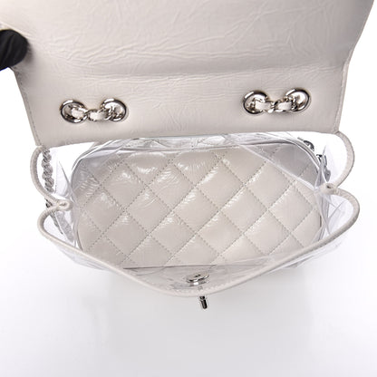 Chanel Crumpled Calfskin PVC Quilted Backpack White 6 of 11
