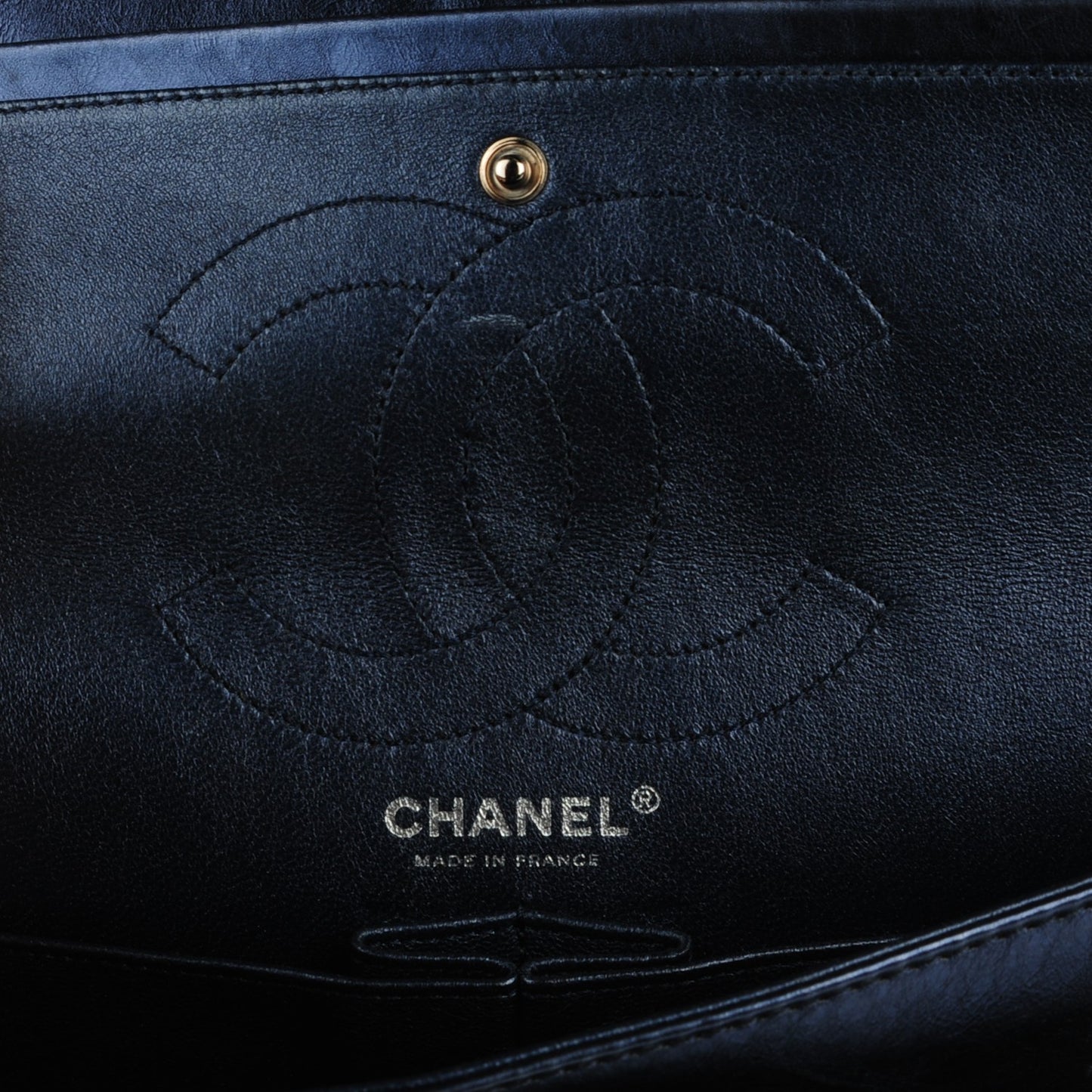 Metallic Aged Calfskin Quilted 2.55 Reissue 226 Flap Blue