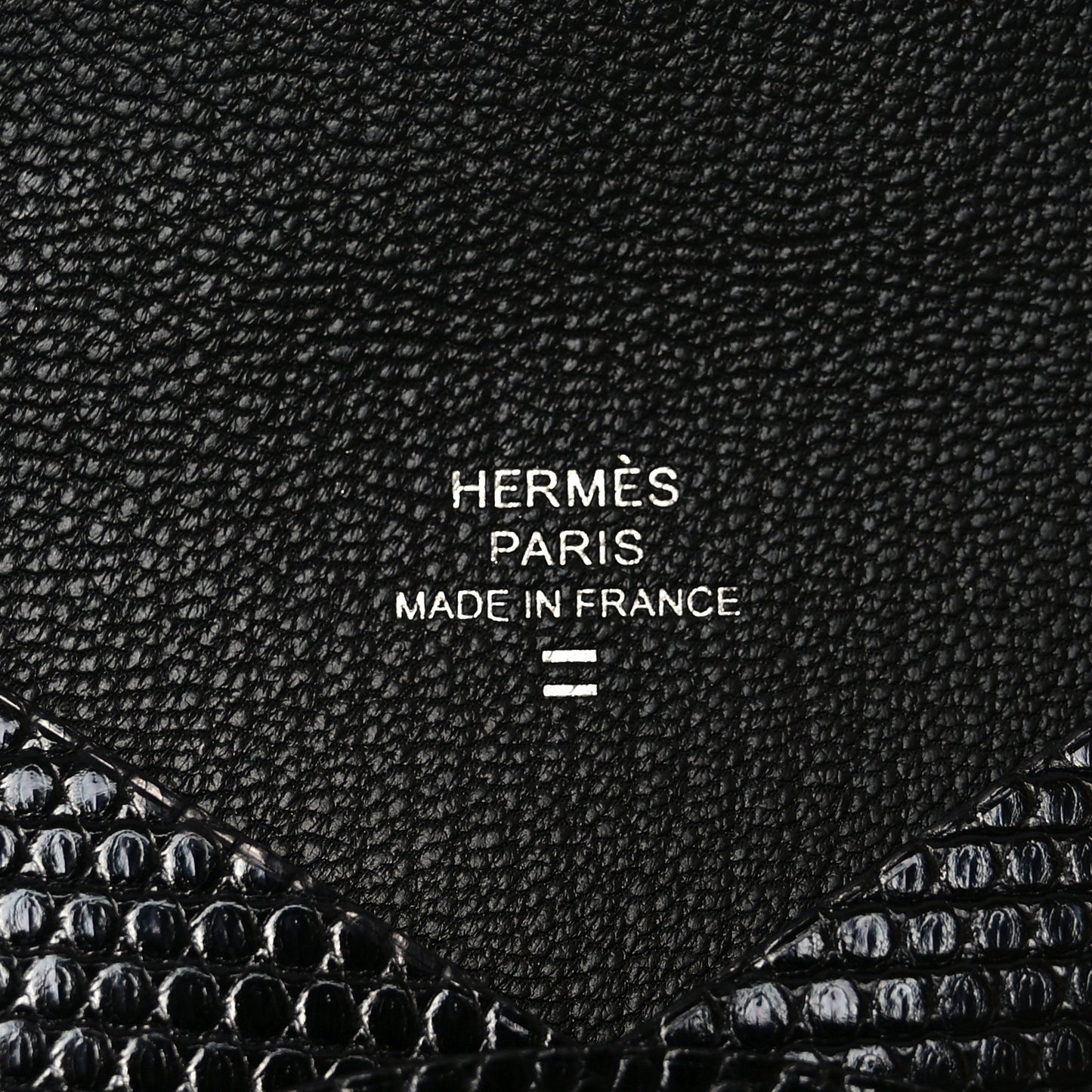 Lizard Calvi Card Case Black