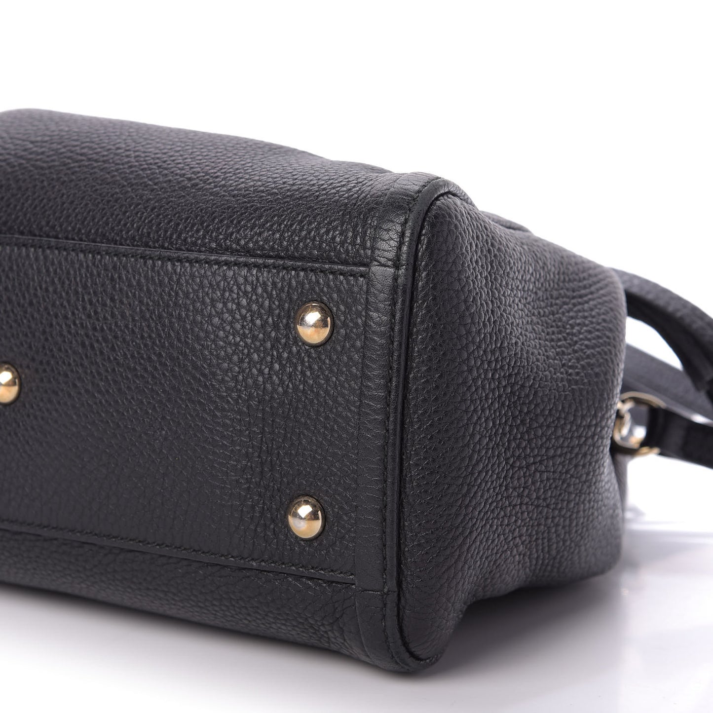 Pebbled Calfskin Small Soho Shoulder Bag Black
