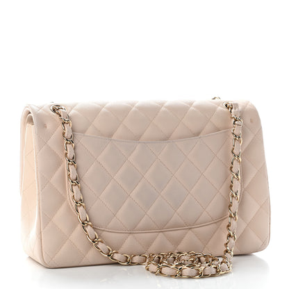 Chanel Caviar Quilted Jumbo Double Flap Beige Clair 3 of 9