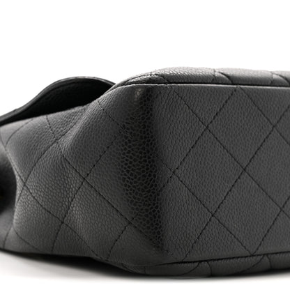 Chanel Caviar Quilted Jumbo Single Flap Black 9 of 12