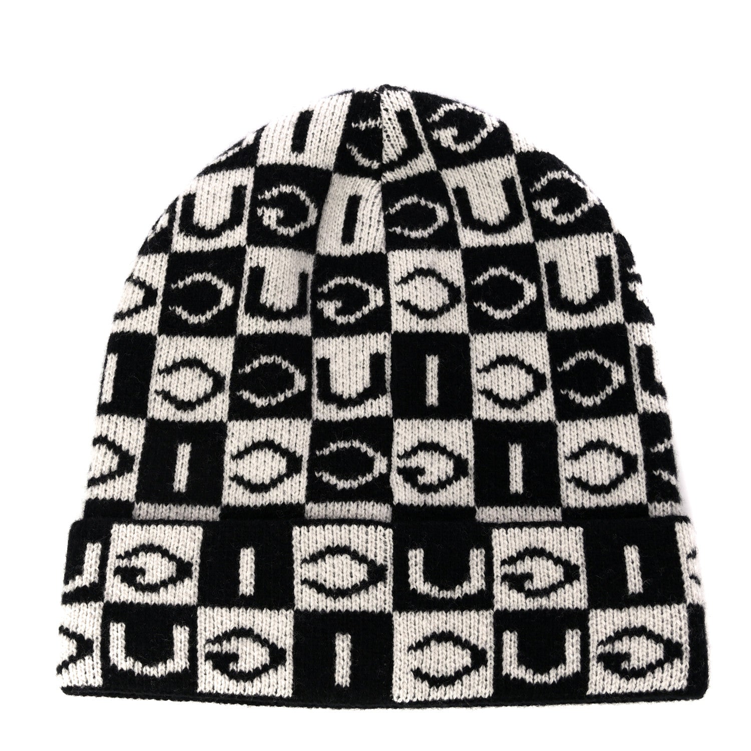 Gucci Wool Appside Beanie L Black Ivory 2 of 7