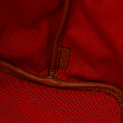 Moynat Canvas 1920 Calfskin Oh! Tote Ruban GM Indigo Bronze Cognac 7 of 10