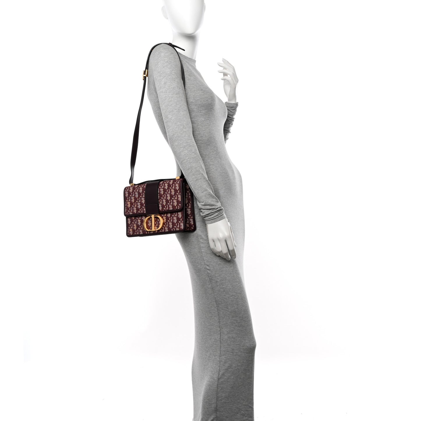 Oblique 30 Montaigne Flap Bag Burgundy