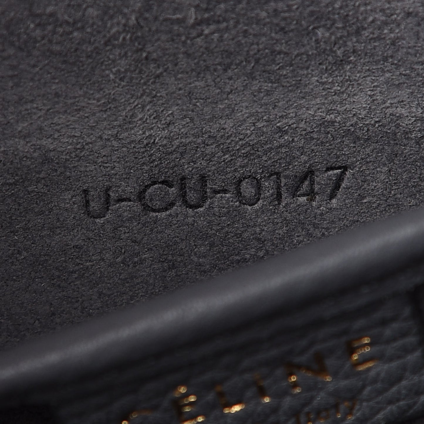 Drummed Calfskin Nano Luggage Kohl
