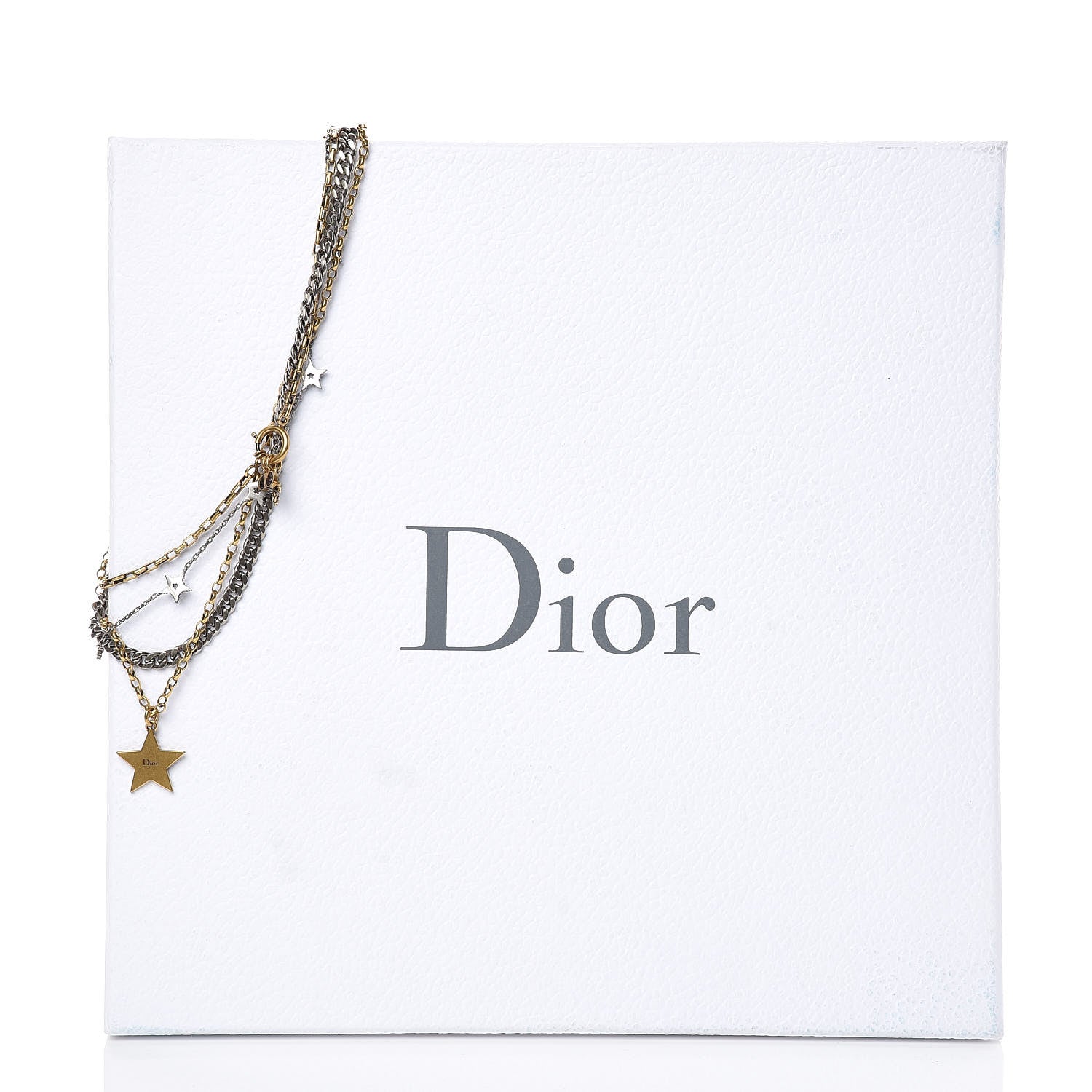 Christian Dior Metal Star J'adior Multi Strand Necklace Aged Gold 8 of 8