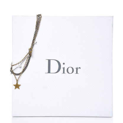 Christian Dior Metal Star J'adior Multi Strand Necklace Aged Gold 8 of 8