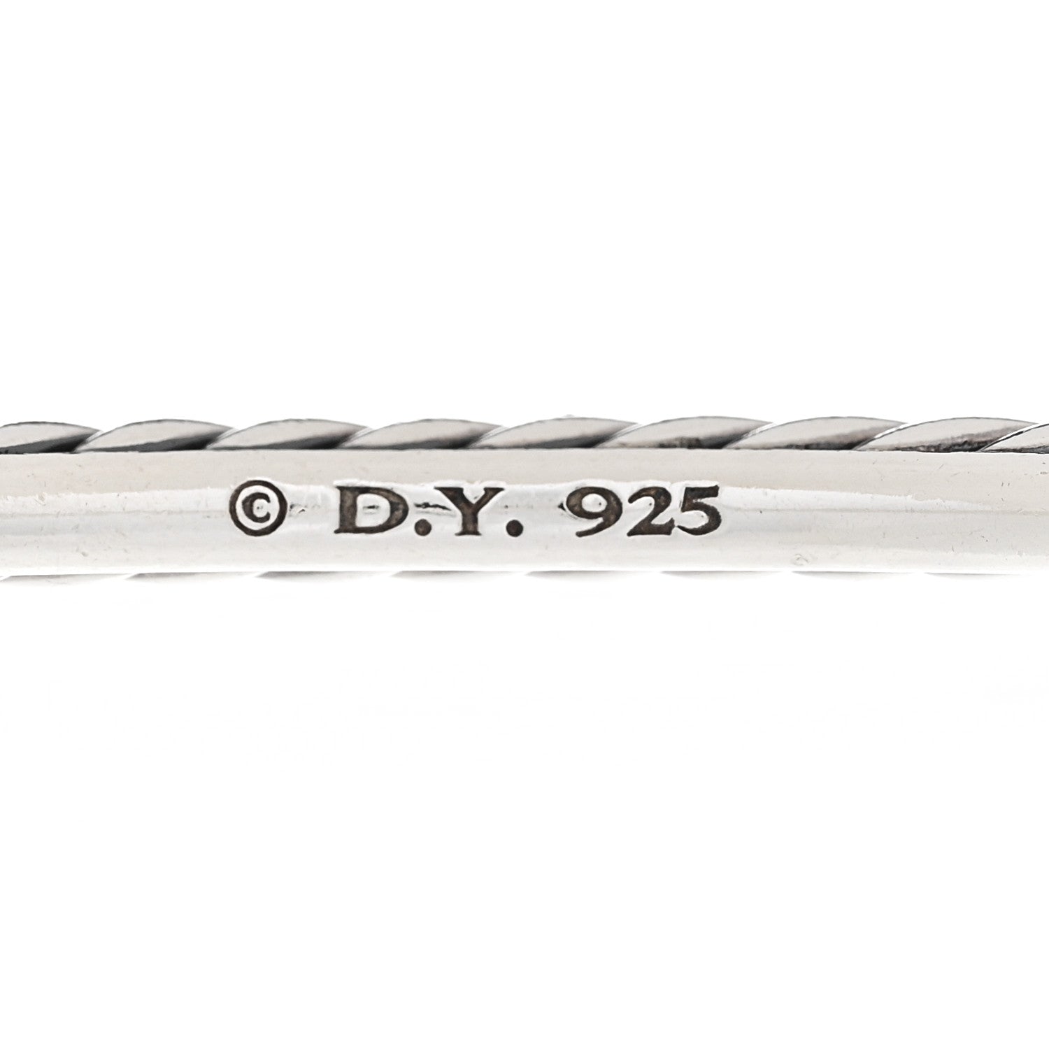David Yurman Sterling Silver 3.5mm Cable Classics Bangle Bracelet 3 of 3