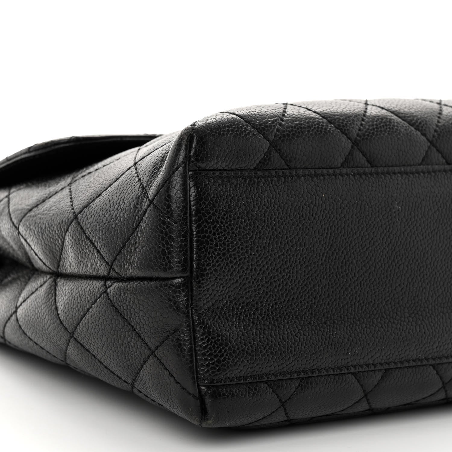 Chanel Caviar Quilted Jumbo Kelly Flap Black 8 of 10