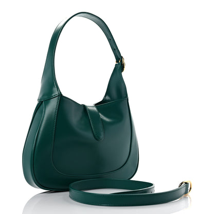Gucci Boarded Dyana Lux Calfskin Small Jackie 1961 Hobo Emerald 2 of 10
