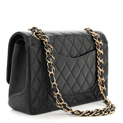 Chanel Caviar Quilted Medium Double Flap Black 3 of 12