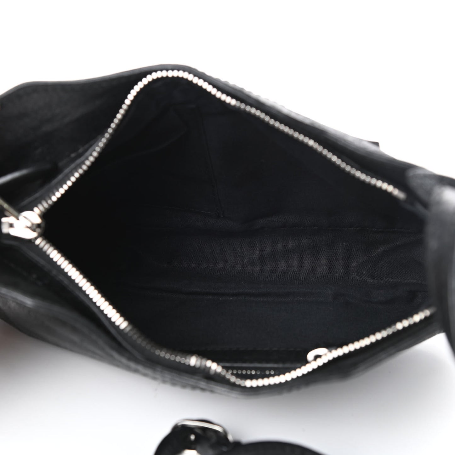 Agneau Giant 12 Silver Hardware Hip Black