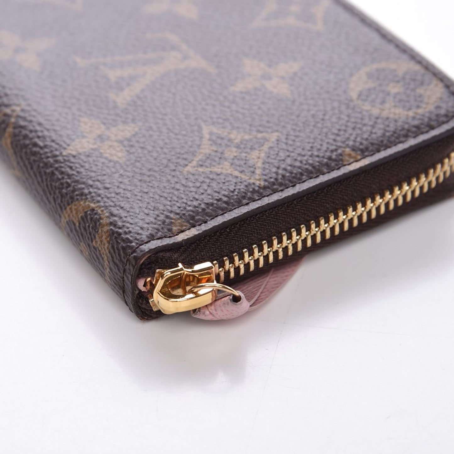 Monogram Clemence Wallet Rose Ballerine