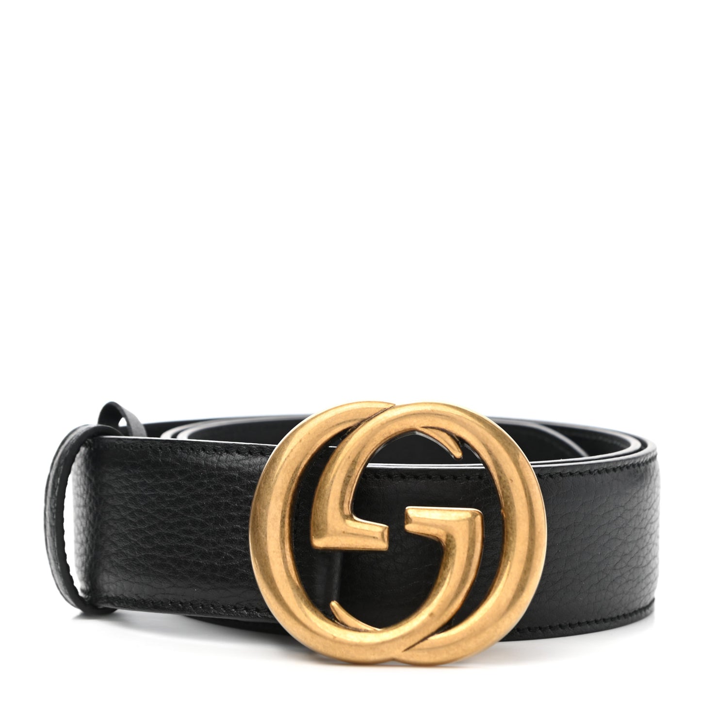 Dollar Calfskin Interlocking G Belt 90 36 Black