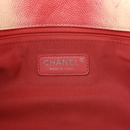 Chanel Caviar Quilted Ombre Jumbo Single Flap White Rose Pink 7 of 14