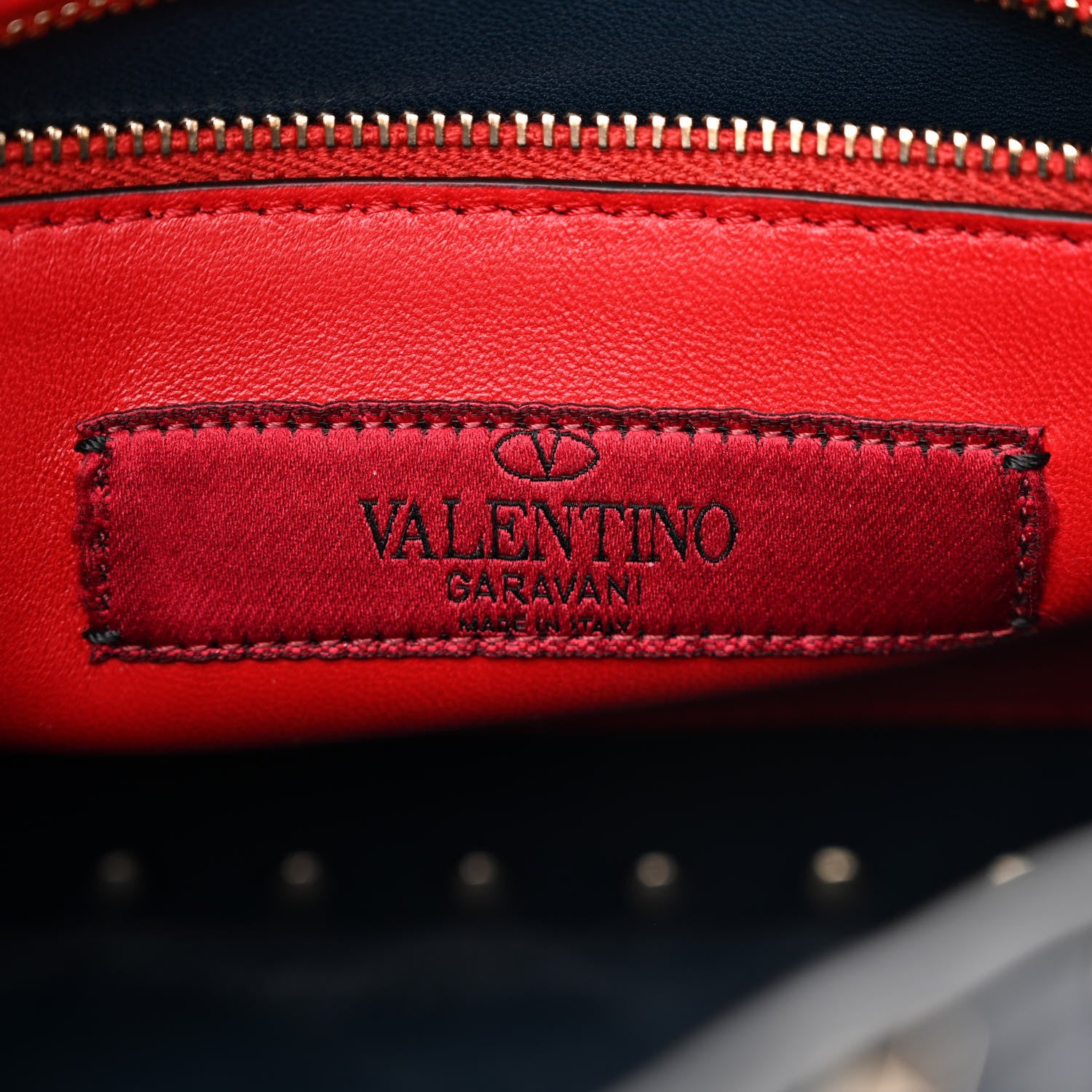 Valentino Garavani Nappa Medium Rockstud Spike Shoulder Bag Marine 6 of 11